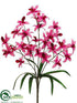 Silk Plants Direct Cymbidium Orchid Bush - Beauty Cerise - Pack of 12