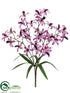 Silk Plants Direct Cymbidium Orchid Bush - Orchid Purple - Pack of 12