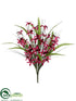 Silk Plants Direct Cymbidium Orchid, Grass Bush - Beauty Fuchsia - Pack of 12