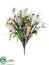 Silk Plants Direct Cymbidium Orchid, Grass Bush - White Beauty - Pack of 12
