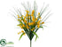 Silk Plants Direct Oncidium Orchid, Grass Bush - Yellow - Pack of 12