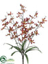 Silk Plants Direct Orchid Bush - Red Rust - Pack of 12