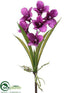 Silk Plants Direct Dendrobium Orchid Bush - Purple - Pack of 36