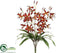 Silk Plants Direct Cymbidium Orchid Bush - Brick Orange - Pack of 12
