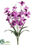 Silk Plants Direct Cymbidium Orchid Bush - Purple - Pack of 12