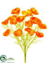Silk Plants Direct Poppy Bush - Orange - Pack of 6