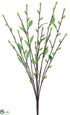 Silk Plants Direct Pussy Willow Bush - Lime - Pack of 12
