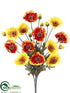 Silk Plants Direct Poppy Bush - Flame Yellow - Pack of 12