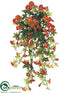 Silk Plants Direct Mini Petunia Hanging Bush - Orange Two Tone - Pack of 12