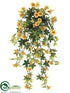 Silk Plants Direct Mini Petunia Hanging Bush - Yellow Two Tone - Pack of 12