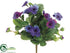 Silk Plants Direct Mini Pansy Bush - Purple Blue - Pack of 36