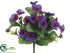 Silk Plants Direct Mini Pansy Bush - Purple - Pack of 36