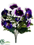 Silk Plants Direct Pansy Bush - Purple Cream - Pack of 12