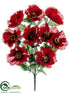 Silk Plants Direct Poppy Bush - Red - Pack of 12
