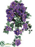 Silk Plants Direct Petunia Hanging Bush - Purple Two Tone - Pack of 6