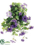 Silk Plants Direct Petunia Hanging Bush - Purple Two Tone - Pack of 6