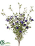 Silk Plants Direct Wild Petunia Bush - Purple - Pack of 6