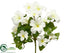 Silk Plants Direct Petunia Bush - White - Pack of 12