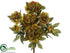 Silk Plants Direct Peony Bush - Green Burgundy - Pack of 12