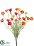 Silk Plants Direct Poppy Bush - Orange Yellow - Pack of 12