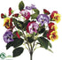 Silk Plants Direct Pansy Bush - Mixed - Pack of 12