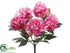 Silk Plants Direct Peony Bush - Pink - Pack of 6