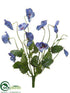 Silk Plants Direct Pansy Bush - Blue - Pack of 12