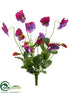 Silk Plants Direct Pansy Bush - Purple - Pack of 12