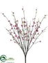 Silk Plants Direct Peach Blossom Bush - Pink Dark - Pack of 6