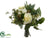 Rose, Lilac, Viburnum Berry Bridesmaid Bouquet - Cream Green - Pack of 6
