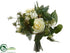 Silk Plants Direct Rose, Lilac, Viburnum Berry Bridesmaid Bouquet - Cream Green - Pack of 6