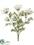 Silk Plants Direct Queen Anne's Lace Bush - Cream - Pack of 6