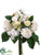 Rose, Hydrangea Bouquet - Cream Two Tone - Pack of 6