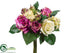 Silk Plants Direct Rose, Hydrangea Bouquet - Eggplant Lavender - Pack of 6