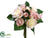 Rose, Hydrangea Bouquet - Pink Cream - Pack of 6