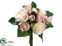 Rose, Hydrangea Bouquet - Pink Cream - Pack of 6