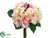 Rose, Hydrangea Bouquet - Fuchsia Pink - Pack of 6
