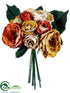 Silk Plants Direct Rose Bouquet - Orange Mustard - Pack of 12