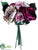 Rose Bouquet - Wine Mauve - Pack of 12