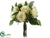 Rose, Viburnum Berry Bouquet - Cream Green - Pack of 6