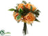 Silk Plants Direct Rose, Viburnum Berry Bouquet - Peach - Pack of 6