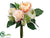 Peony, Rose, Lilac Bouquet - Peach Green - Pack of 6