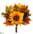 Sunflower, Pine Cone, Berry Bouquet - Yellow Green - Pack of 6