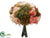 Hydrangea, Rose, Sedum Bouquet - Pink Green - Pack of 6