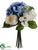 Hydrangea, Rose Bouquet - Blue White - Pack of 6