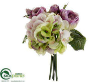 Hydrangea, Rose Bouquet - Lavender Green - Pack of 6