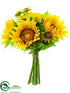 Silk Plants Direct Sunflower Bouquet - Yellow - Pack of 6