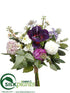 Silk Plants Direct Anemone, Dahlia, Lilac - Eggplant Violet - Pack of 6