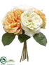Silk Plants Direct Rose Bouquet - White Papaya - Pack of 6