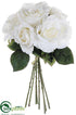 Silk Plants Direct Rose Bouquet - White - Pack of 12